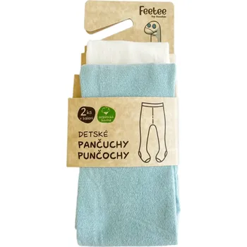 Dětské punčochy Feetee 2 ks světlemodré/béžové 98/104