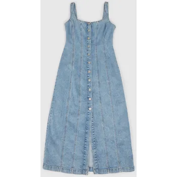 Dámské šaty GAP Džínové maxi šaty - Dámské GAP světle modrá 3336007