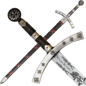 Replika zbraně Meč templářského velmistra (Hugo de Paynse ) Francie 1118