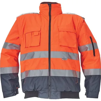 Pánská parka Clovelly Pilot reflexní bunda 2v1 oranžová/navy Velikost: XL