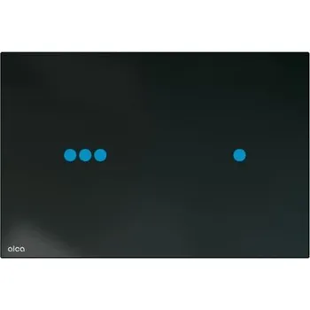 Splachovací tlačítko Alcadrain Night Light 3 Ovládací tlačítko, pro 2 množství splachování, bezdotykové, s podsvícením, sklo černá