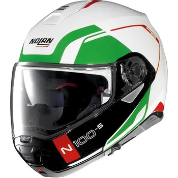 Helma na motorku Moto helma Nolan N100-5 Consistency N-Com Metal White 30