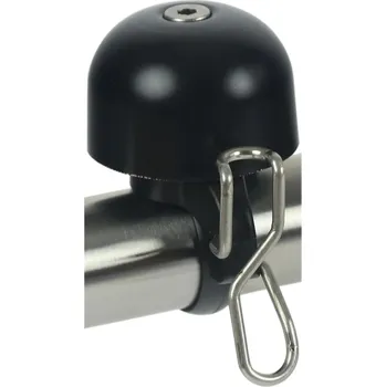Zvonek na kolo WIDEK Paperclip mini černý/stříbrný (Zvonek WIDEK Paperclip mini černý/stříbrný)