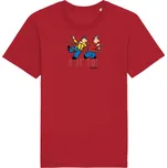 Dětské tričko Pat a Mat s žebříkem červené XL