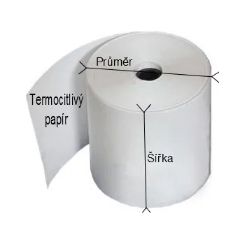 Kotouček do pokladny a tiskárny štítků Kotoučky pro pokladny 76/60/17, TERMO
