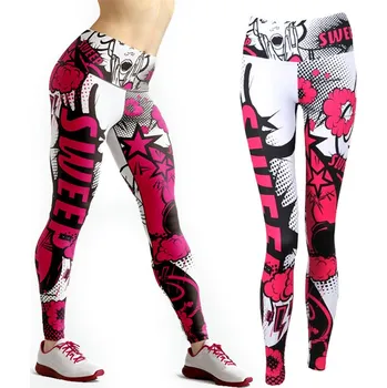 Dámské legíny SWEEP SKPT099 COMIX bílá/růžová L