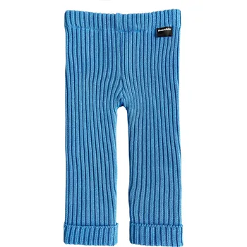 Dětské pletené legíny Fusakle MERINO modré 98/104