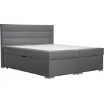 Čalouněná postel s úlož. prost. a matracemi s topp. NEW BOLERO 160x200 cm šedá