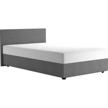 Postel Čalouněná postel s úložným prostorem a matrací DARIA 120x200 cm šedá