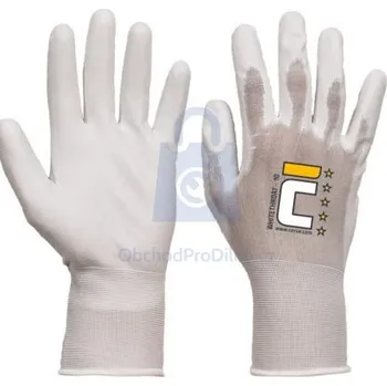 Pracovní rukavice Rukavice nylonové máčené v polyuretanu WHITETHROAT, CERVA vel. 8, balení 1 pár