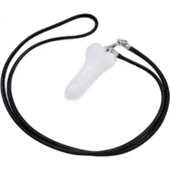 Přívěsek Křemen Penis amulet pro plodnost, přívěsek přírodní kámen ručně broušený 3 cm, nejdokonalejší léčitel