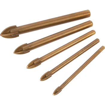 Příslušenství k nářadí XTLINE Sada univerzálních vrtáků TiN 5 dílů | 4-10 mm, dřevěný obal