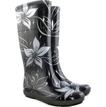 Dámské holínky DEMAR - Dámské barevné holínky HAWAI LADY EXCLUSIVE 0078 EC bílý květ Velikost: 37