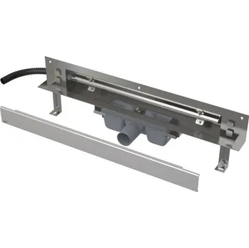 Alcadrain Spa Odtokový systém pro zabudování do stěny 75 cm, kryt nerez lesk, osvětlení rainbow