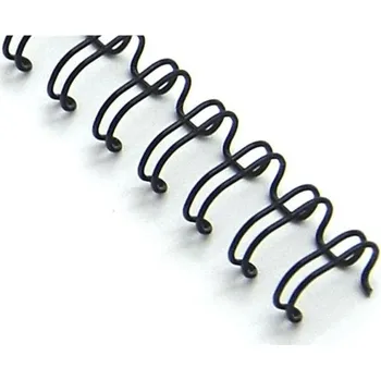 Vázací hřbet Drátěné hřbety 3/16" - 4,8 mm, 3:1, černé, 100 ks