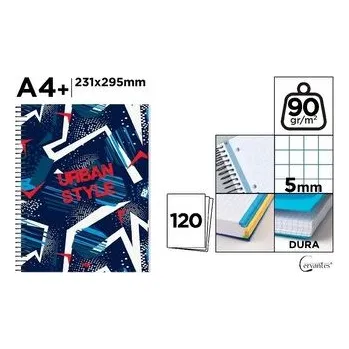 Set školních potřeb Notatnik A4+/120K kołowy kratka urban style