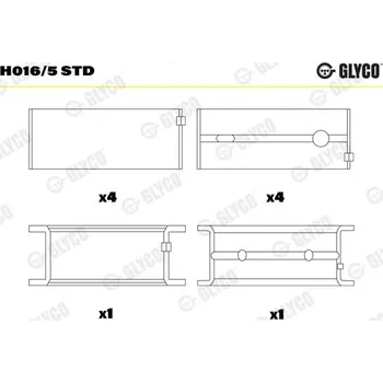 Kliková hřídel Hlavní ložiska klikového hřídele GLYCO H016/5 STD