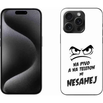 Pouzdro na mobilní telefon Gelový kryt mmCase na iPhone 15 Pro Max - pivní motiv 2 bílé pozadí