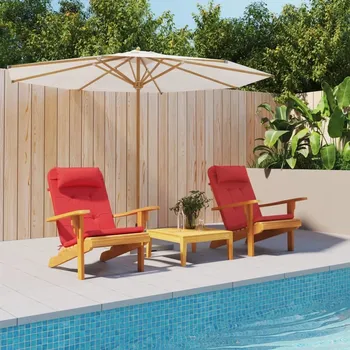 vidaXL Podušky na židli Adirondack 2 ks oxfordská látka [361848] Barva: Červená