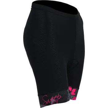 Cyklistické kalhoty SWEEP K035 3D GOFRATO černá - zlatá XS