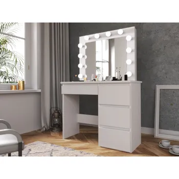 Toaletní stolek Toaletní stolek s LED osvětlením, bílá