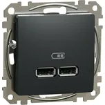 Zásuvka nabíjecí USB Schneider Sedna Design 2× USB A antracit
