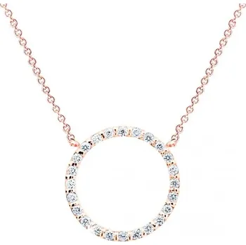 Náhrdelník Cutie Jewellery Náhrdelník z růžového zlata se zirkony Z6323-40-10-X-4 50 cm + 2 měsíce na vrácení zboží