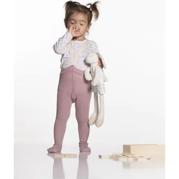 Dětské punčochy na kšandy BIO bavlna růžové 86/92