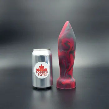 Anální kolík Topped Toys Deep Space 70 Forge Red, prémiový silikonový anální kolík 20 x 5,6 cm