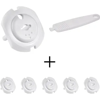 Dětská zábrana Walteco Dětská pojistka do elektrické zásuvky, 6 + 1 ks