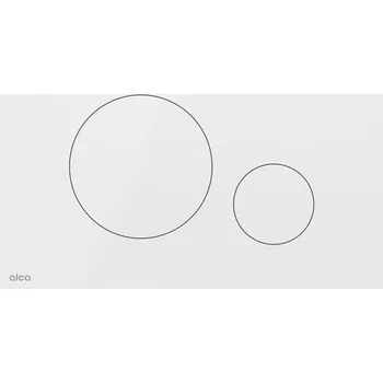 Alcadrain Turn Ovládací tlačítko White, pro 2 množství splachování, nerez, bílá lesk