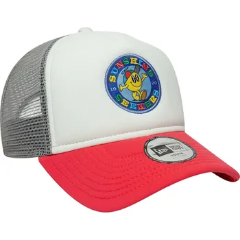 Kšiltovka kšiltovka New Era 9FO AF Patch Trucker Branded Youth - Sweet Coral junior size