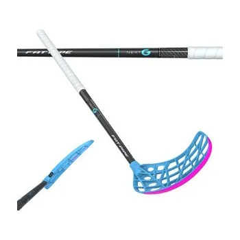 Florbalová hůl Fat Pipe NEXT-G 31 CTRL SLICKS FH2 Florbalová hůl černá / bílá / modrá, Pravá (pravá ruka dole), 87cm (=97cm)