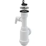 Alcadrain Sifon dřezový s nerezovou mřížkou d70 a přípojkou