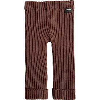Dívčí legíny Dětské pletené legíny Fusakle MERINO hnědé 98/104