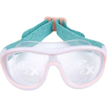 Potápěčská maska DECATHLON Plavecká maska Swimdow s čirými skly BÍLÁ|ZELENÁ