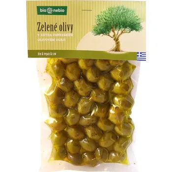 oliva Olivy zelené v extra panenském olivovém oleji 250 g BIO BIO NEBIO