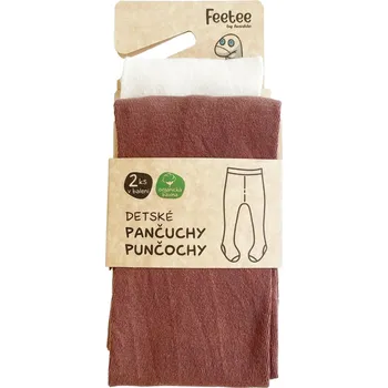 Dětské punčochy Feetee 2 ks hnědé/béžové 98/104