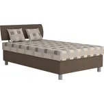 Čalouněná postel s úložným prostorem a matrací GEORGE 90x200 cm hnědá