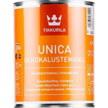 Lak na dřevo Tikkurila UNICA ENAMEL (ULKOKALUSTEMAALI) 0,9L pololesk - semi gloss vzornik facade: 4973 VC