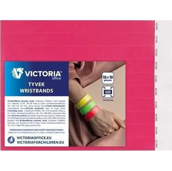 Identifikační páska TYVEK, 19 x 255 mm, 100 ks, růžová