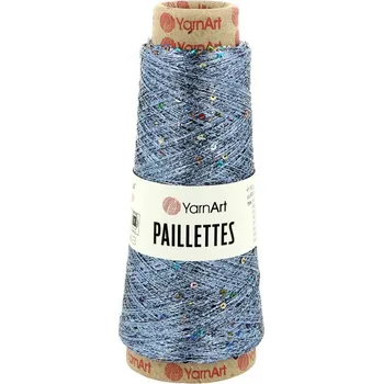 YarnArt Paillettes 8003 modro šedá