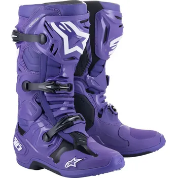Moto obuv Boty tech 10, alpinestars (fialová/černá/bílá, vel. 44,5)