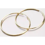 Dámské náušnice žluté zlato 585 kruhy - 40 mm 12-246
