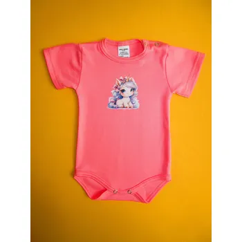 Arex, ČR Body krátký rukáv sítotisk Barva: lososová, Velikost: 74, Varianta: Motiv jednorožec