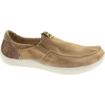 Pánské mokasíny SUNNI SABBI Pánské hnědé textilní mokasíny SAPPORO07-CUERO-847 Velikost 46