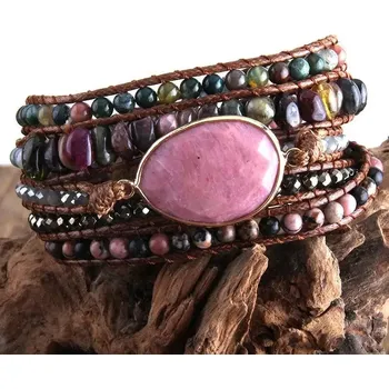 Náramek Wrap náramek Rodochrozit - Intuice