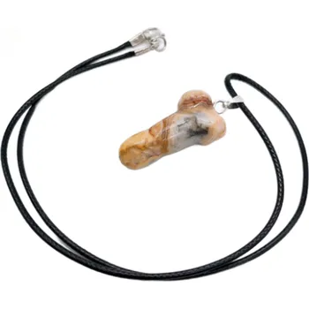 Přívěsek Achát Bláznivý Penis, amulet pro plodnost cca 3 cm přírodní kámen, přináší do života úspěch