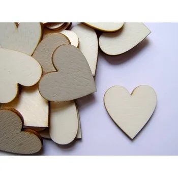 Vánoční dekorace Dřevěný výřez srdíčko č.1 vel.3