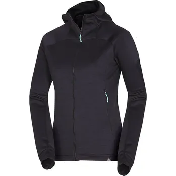 Dámská mikina Northfinder Dámská turistická mikina z melanžového flísu s kapucí JONI, černá, XS 173990